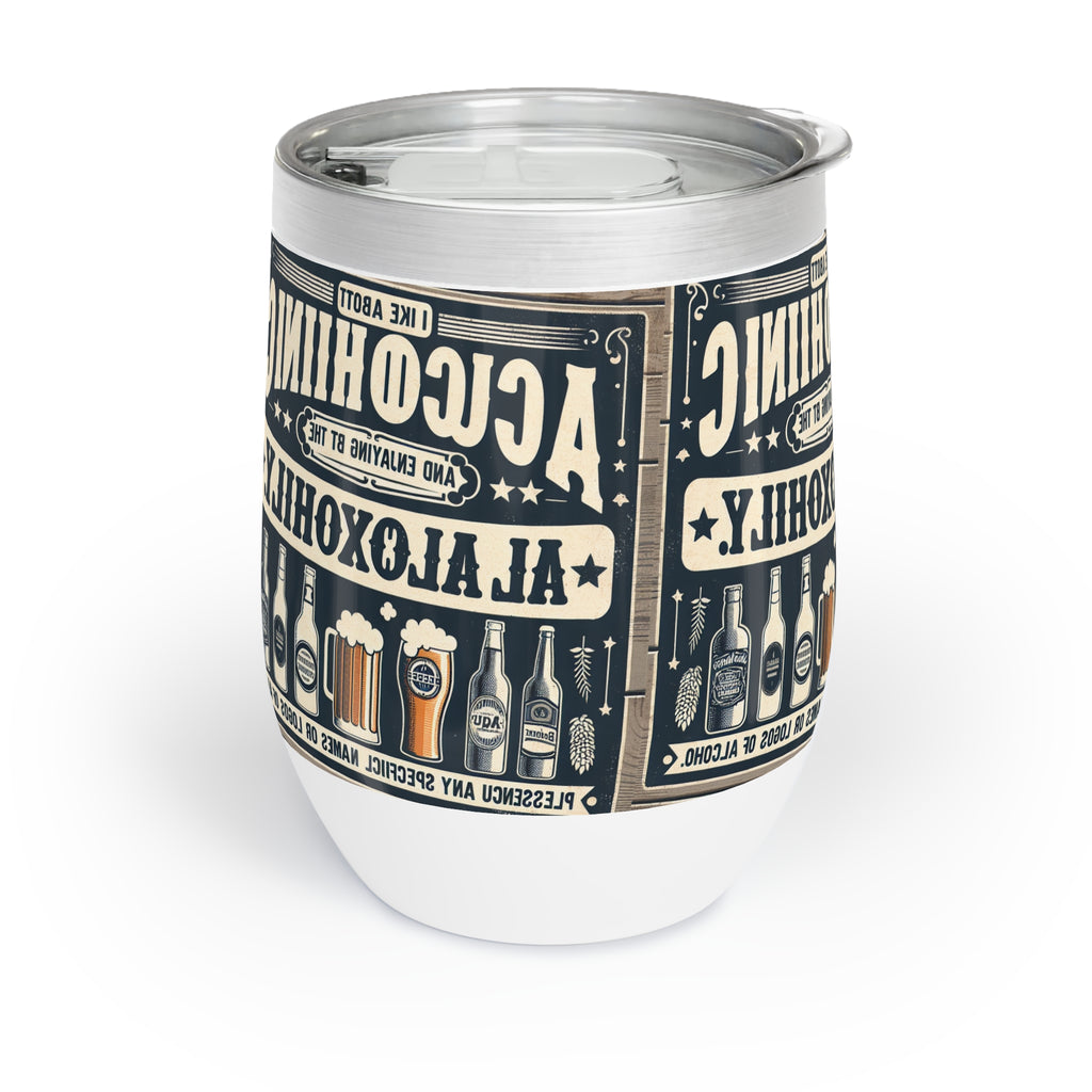 Chill Wine Tumbler: Vintage Bar Vibes for Wine Lovers, Ideal for Parties, Gifts, and Celebrations, Insulated Drinkware