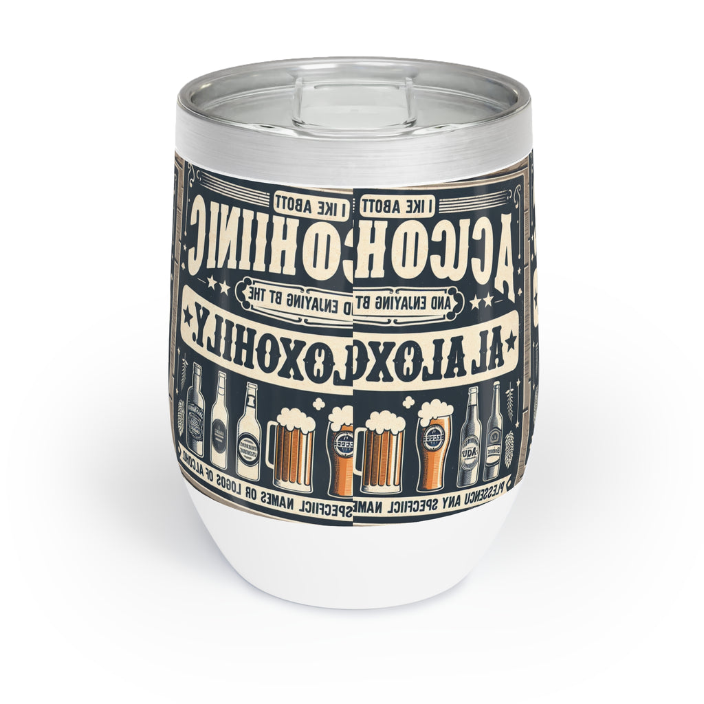 Chill Wine Tumbler: Vintage Bar Vibes for Wine Lovers, Ideal for Parties, Gifts, and Celebrations, Insulated Drinkware