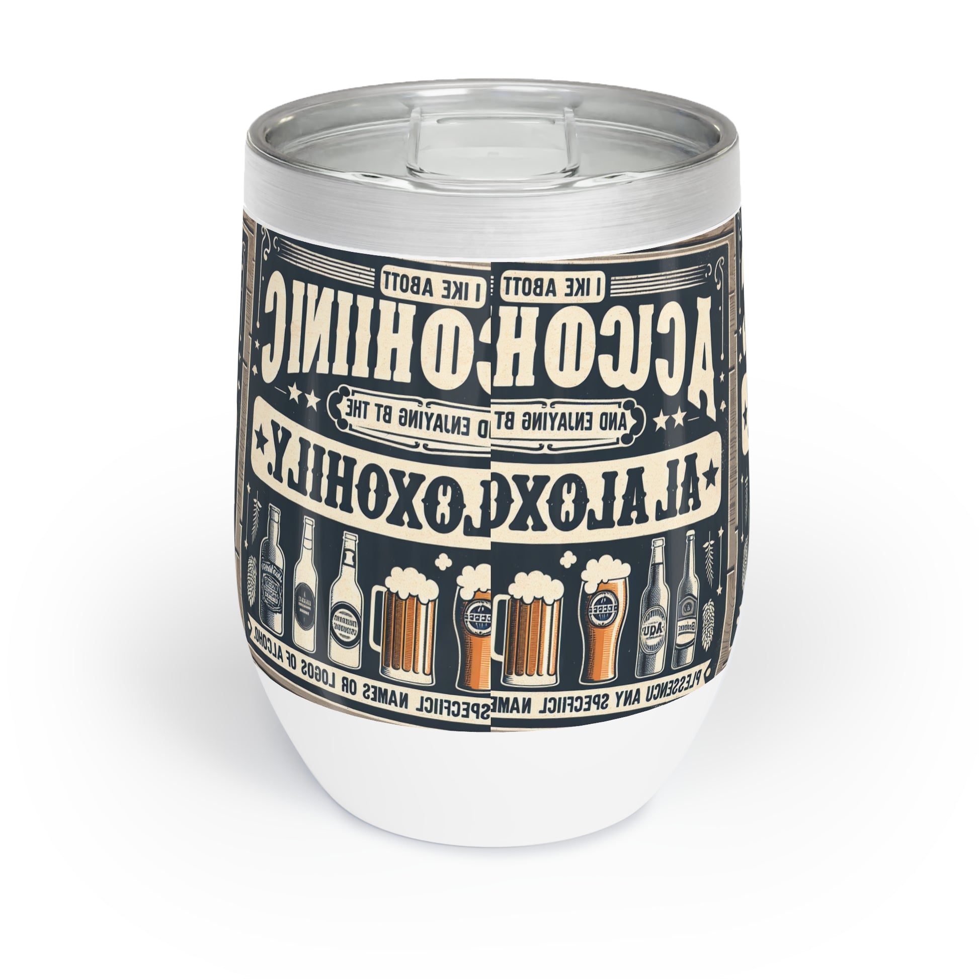 Chill Wine Tumbler: Vintage Bar Vibes for Wine Lovers, Ideal for Parties, Gifts, and Celebrations, Insulated Drinkware