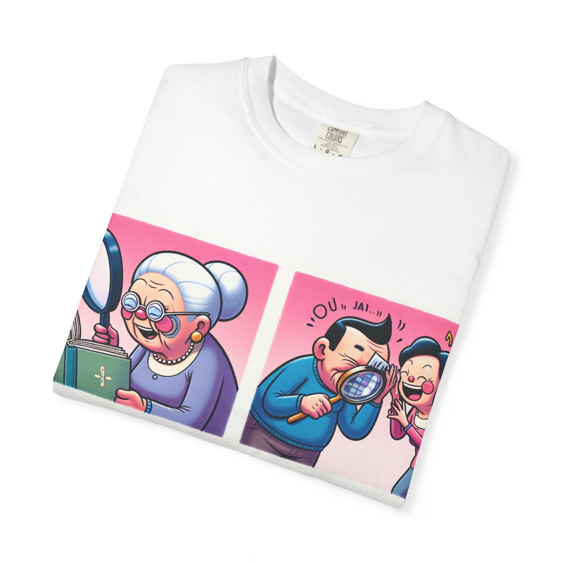 Funny Comic T-Shirt for Grandparents, Quirky Gift for Family, Humorous Tee for Elderly Pop Culture, Birthday Gift, Unisex Graphic Tee