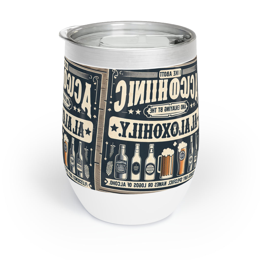 Chill Wine Tumbler: Vintage Bar Vibes for Wine Lovers, Ideal for Parties, Gifts, and Celebrations, Insulated Drinkware