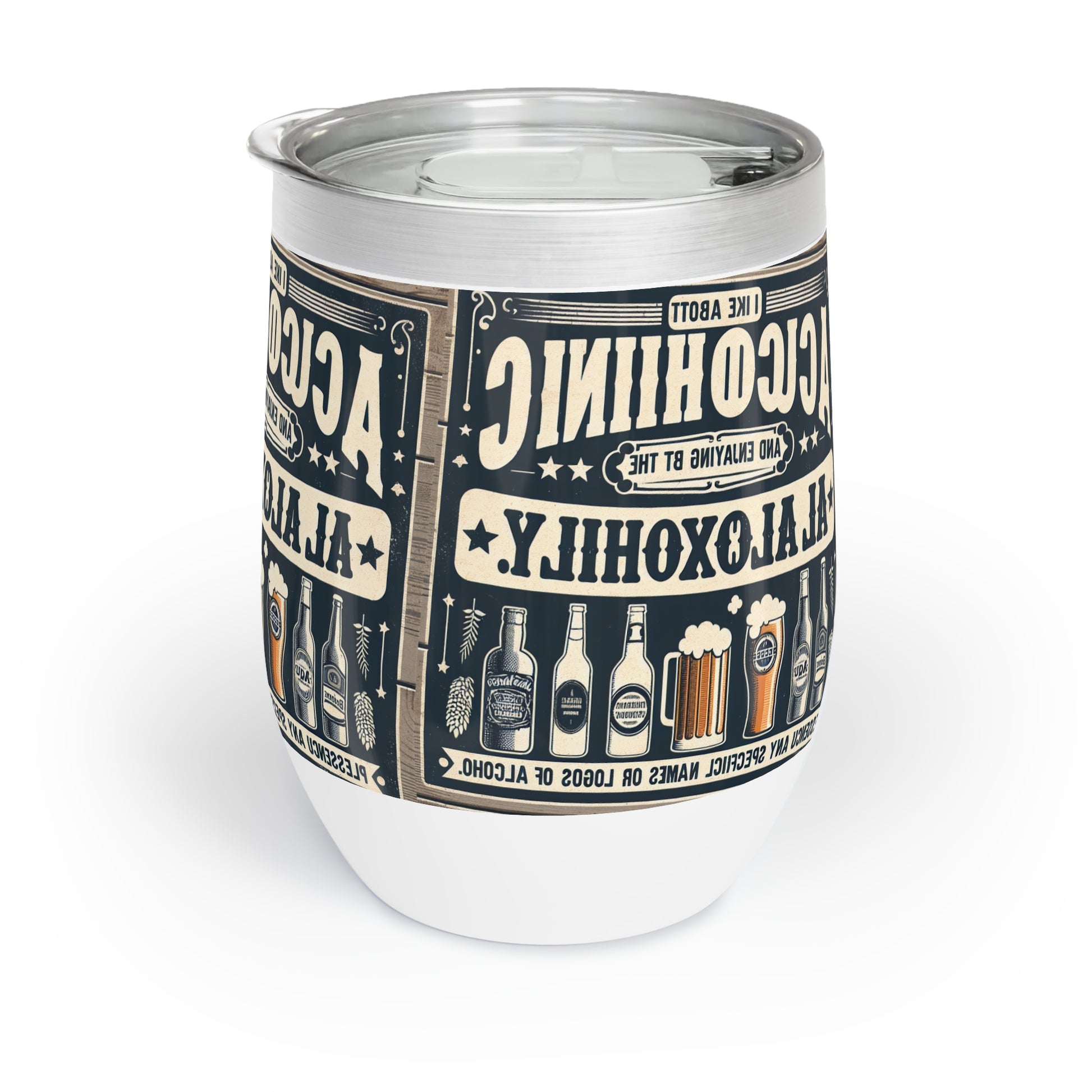 Chill Wine Tumbler: Vintage Bar Vibes for Wine Lovers, Ideal for Parties, Gifts, and Celebrations, Insulated Drinkware