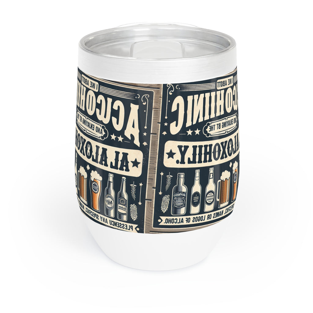 Chill Wine Tumbler: Vintage Bar Vibes for Wine Lovers, Ideal for Parties, Gifts, and Celebrations, Insulated Drinkware
