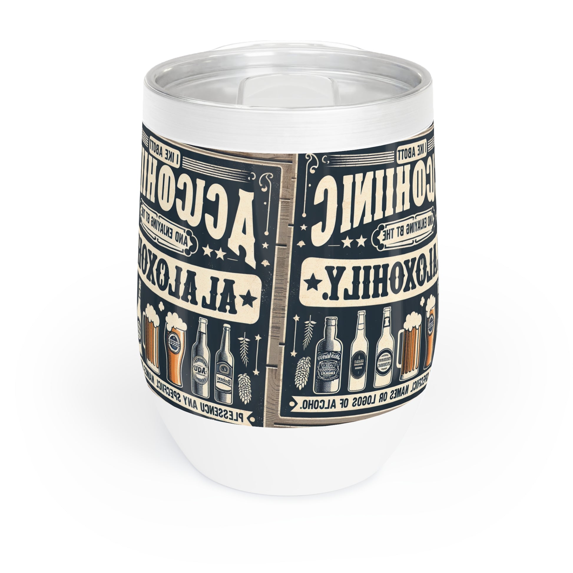 Chill Wine Tumbler: Vintage Bar Vibes for Wine Lovers, Ideal for Parties, Gifts, and Celebrations, Insulated Drinkware